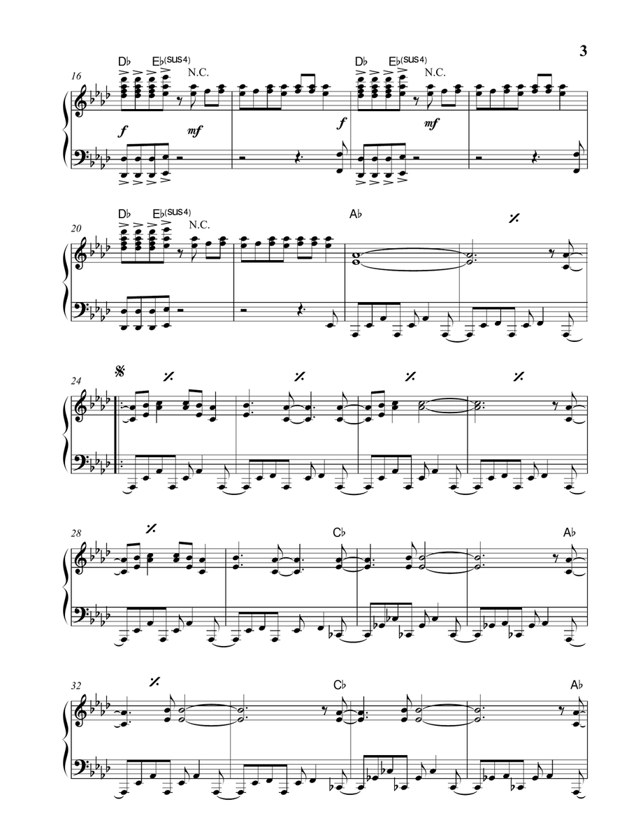 Linus And Lucy Piano Solo scores gallery preview page 4