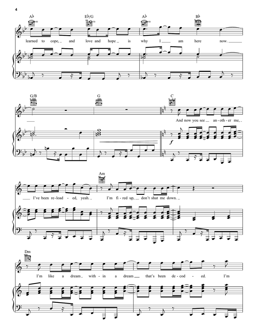Don't Shut Me Down Don't Shut Me Down Piano, Vocal, Guitar scores gallery preview page 4