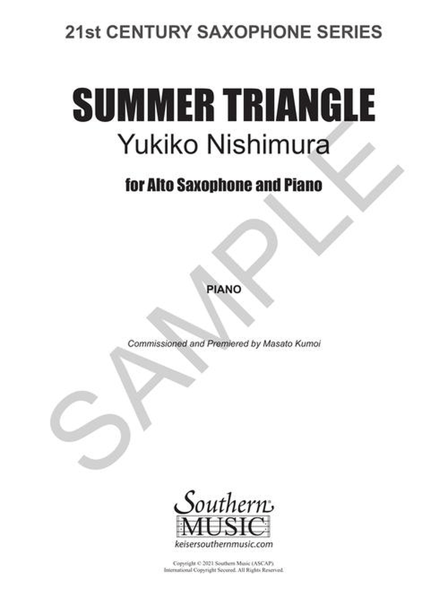 Summer Triangle by Yukiko Nishimura Alto Saxophone - Sheet Music page 3