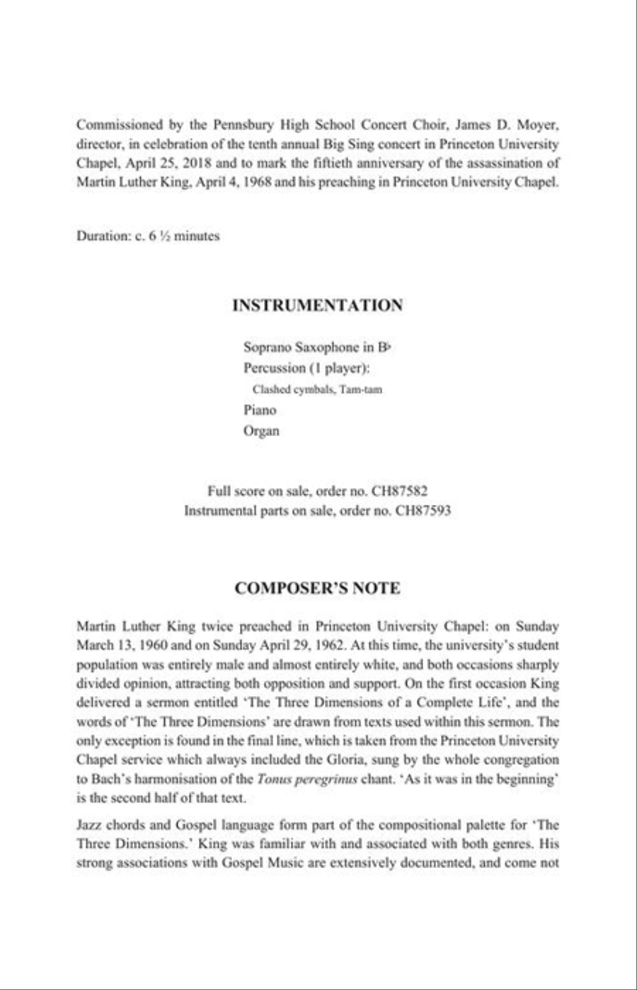 The Three Dimensions The Three Dimensions Choir scores gallery preview page 3