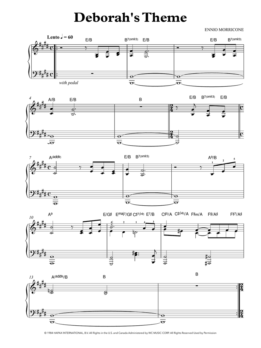 E Piu Ti Penso Piano Solo scores gallery preview page 3