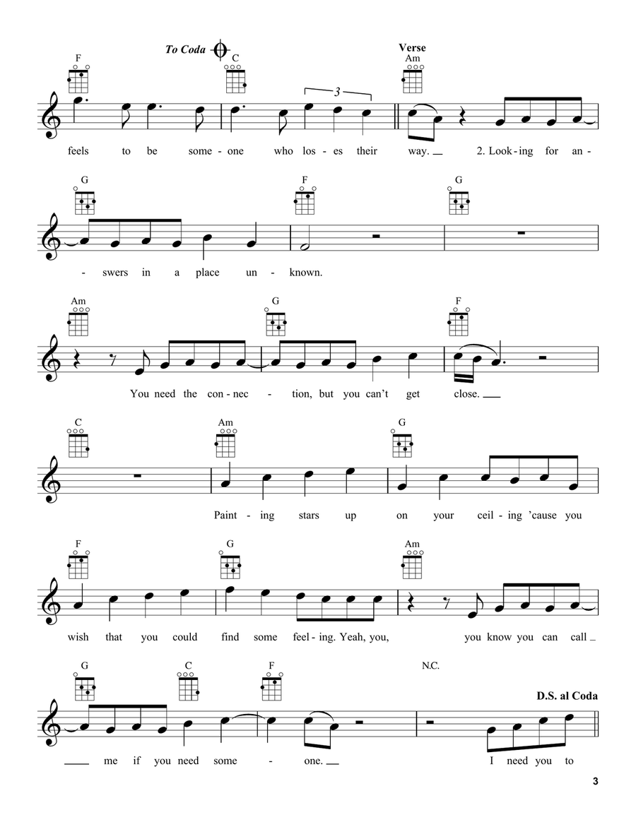 Hold On Hold On Ukulele scores gallery preview page 3