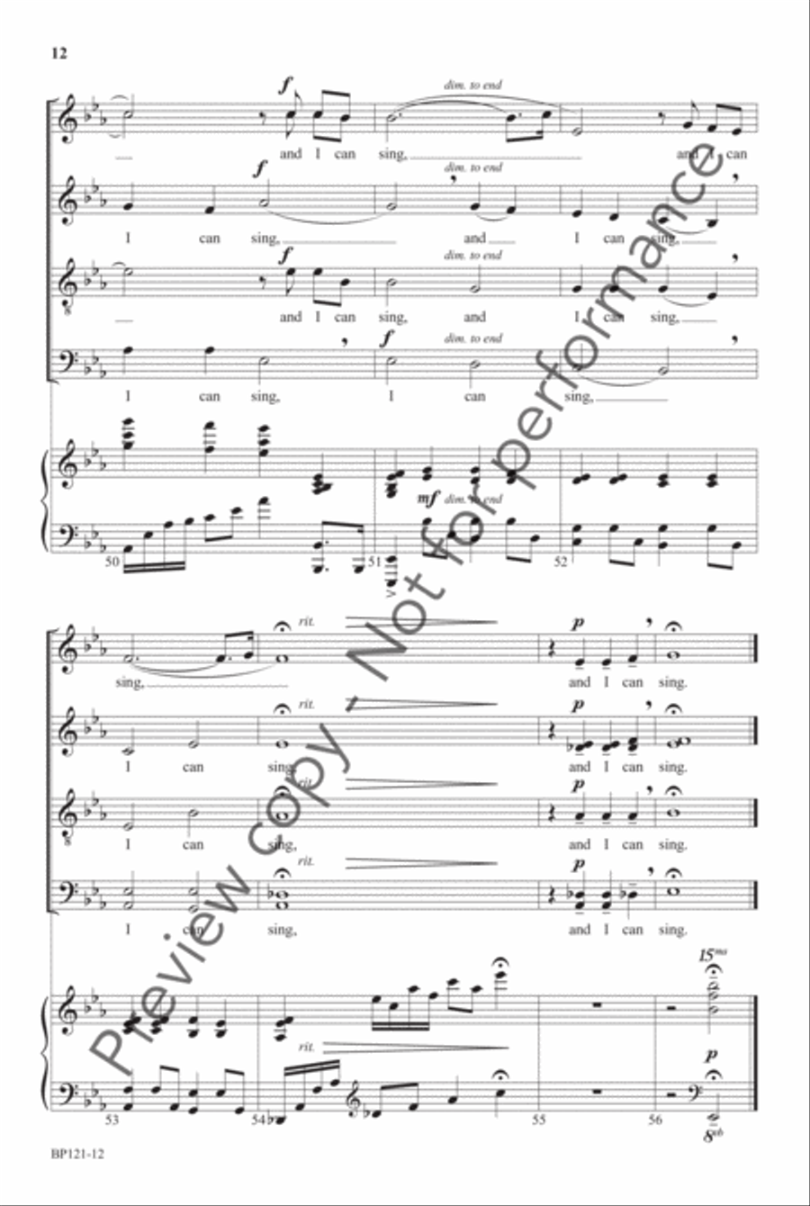 The Gift To Sing (SATB) The Gift To Sing (SATB) 4-Part scores gallery preview page 12
