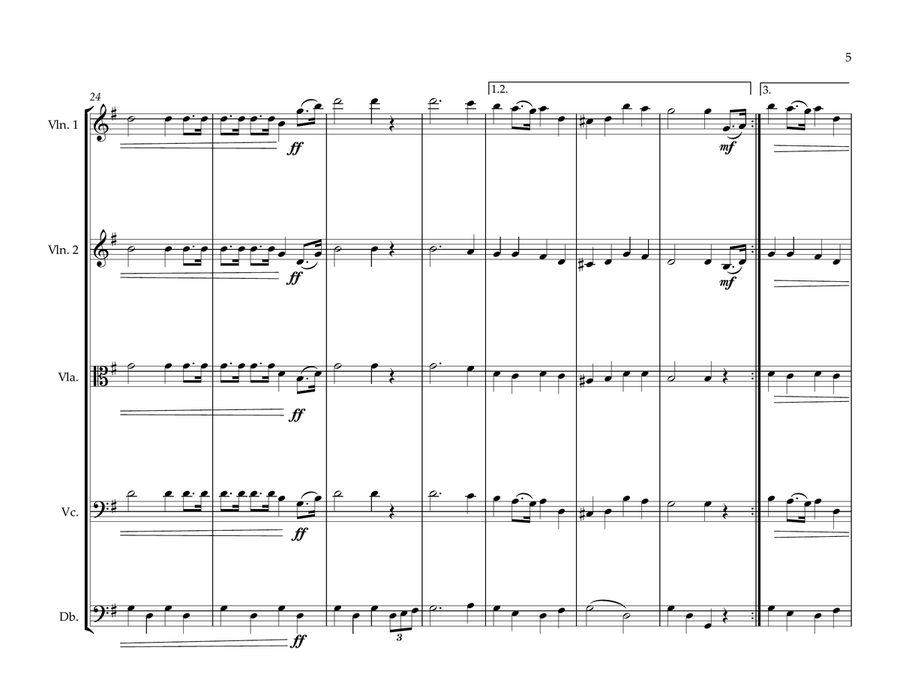 Beninese National Anthem for String Orchestra String Orchestra scores gallery preview page 5
