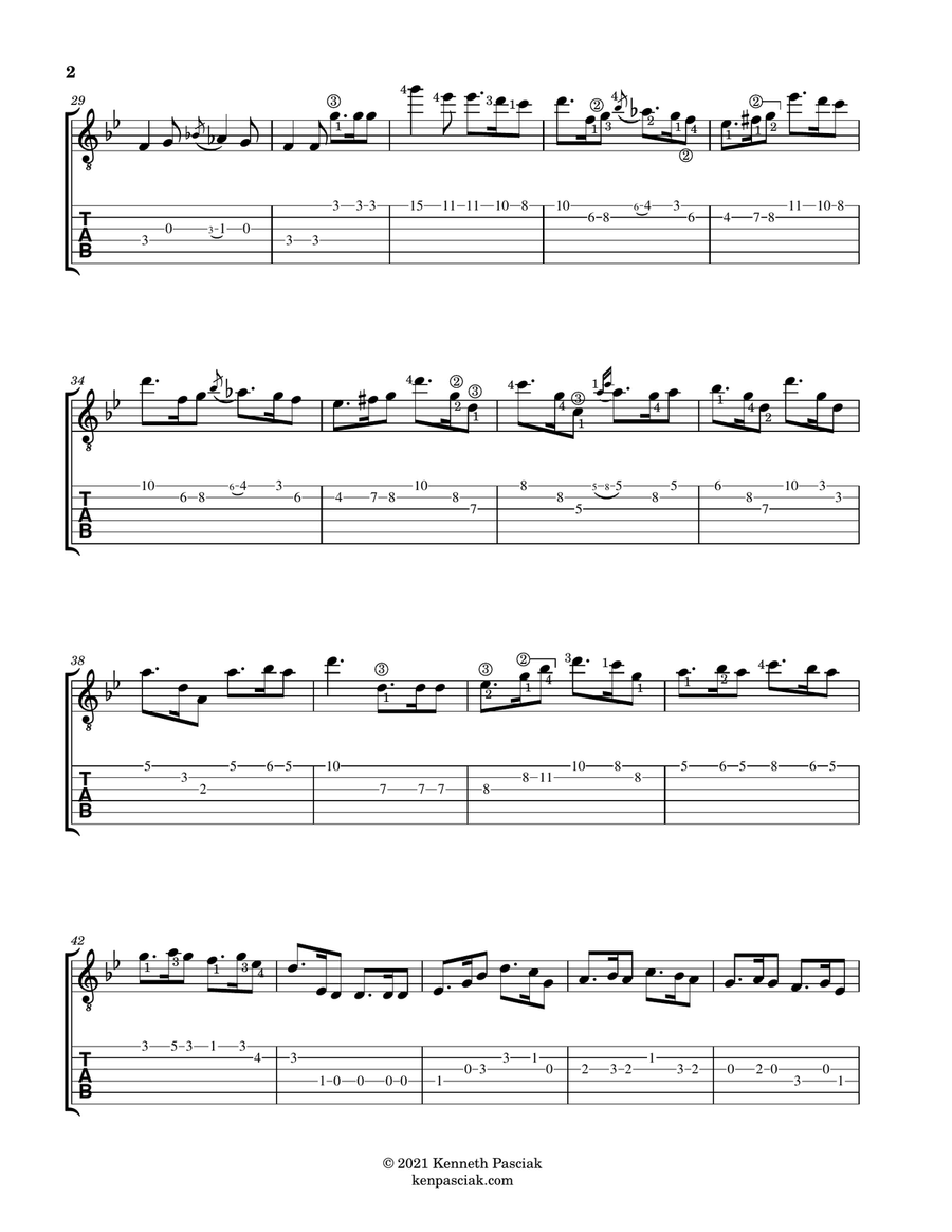 Cataluña (for Solo Guitar) (Melody only) Acoustic Guitar scores gallery preview page 4
