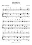 Adeste Fidelis - Traditional Christmas Song - for Eb Alto Sax and Piano - Score and Parts