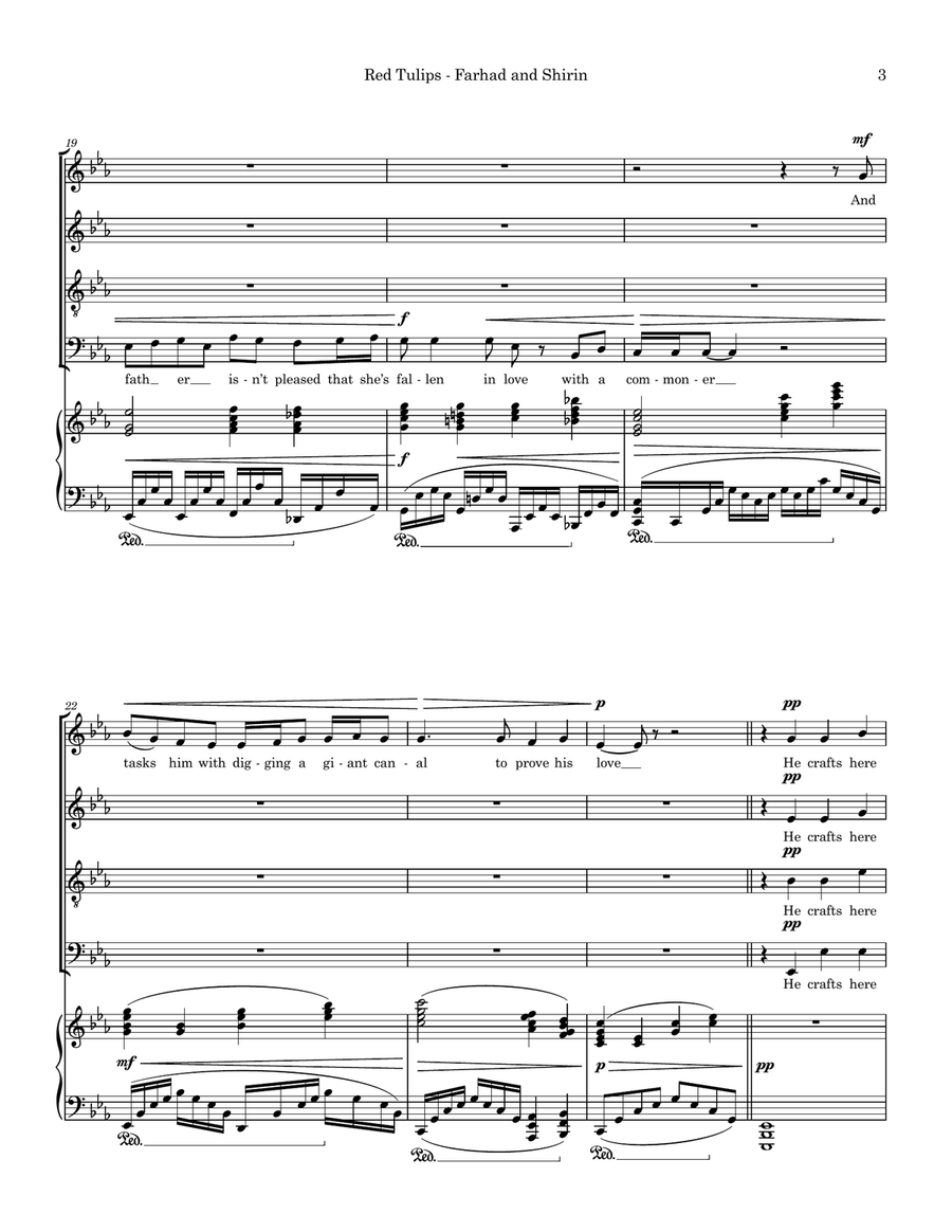 Red Tulips - Farhad and Shirin 4-Part scores gallery preview page 3