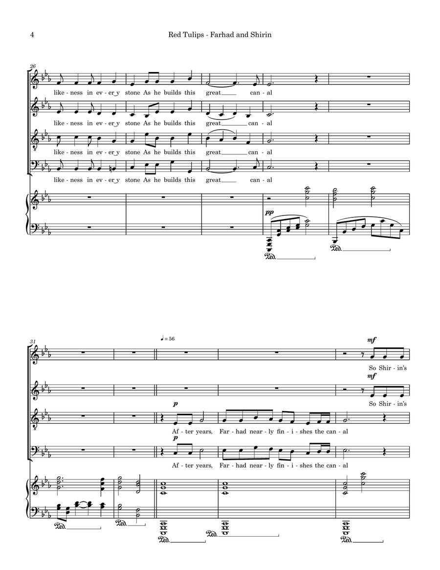 Red Tulips - Farhad and Shirin 4-Part scores gallery preview page 4