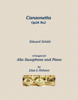 Canzonetta Op28 No2 for Alto Saxophone and Piano