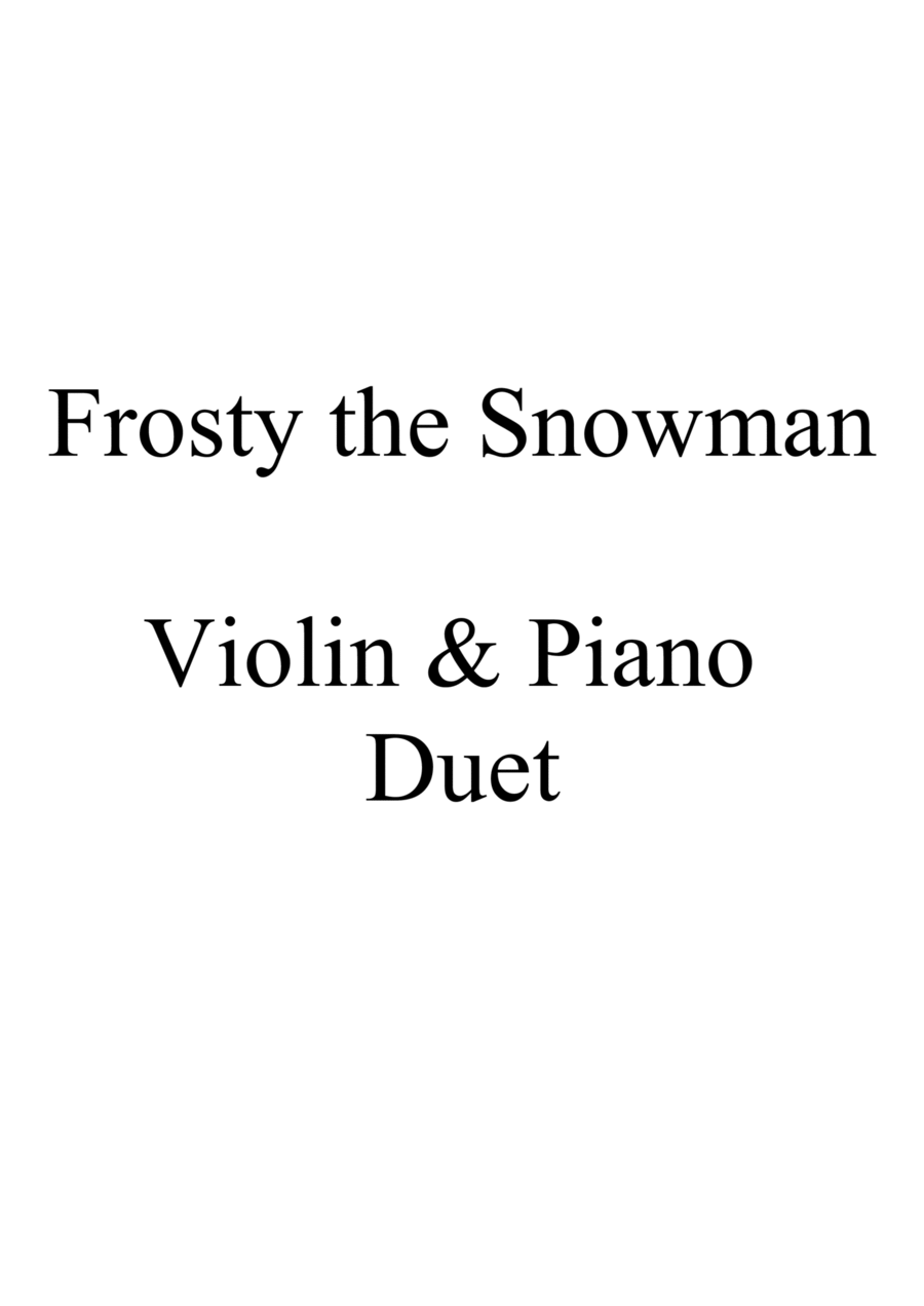 Frosty The Snowman Violin scores gallery preview page 1