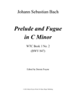 Prelude and Fugue in C Minor, WTC Book 1 No. 2 (BWV 847)
