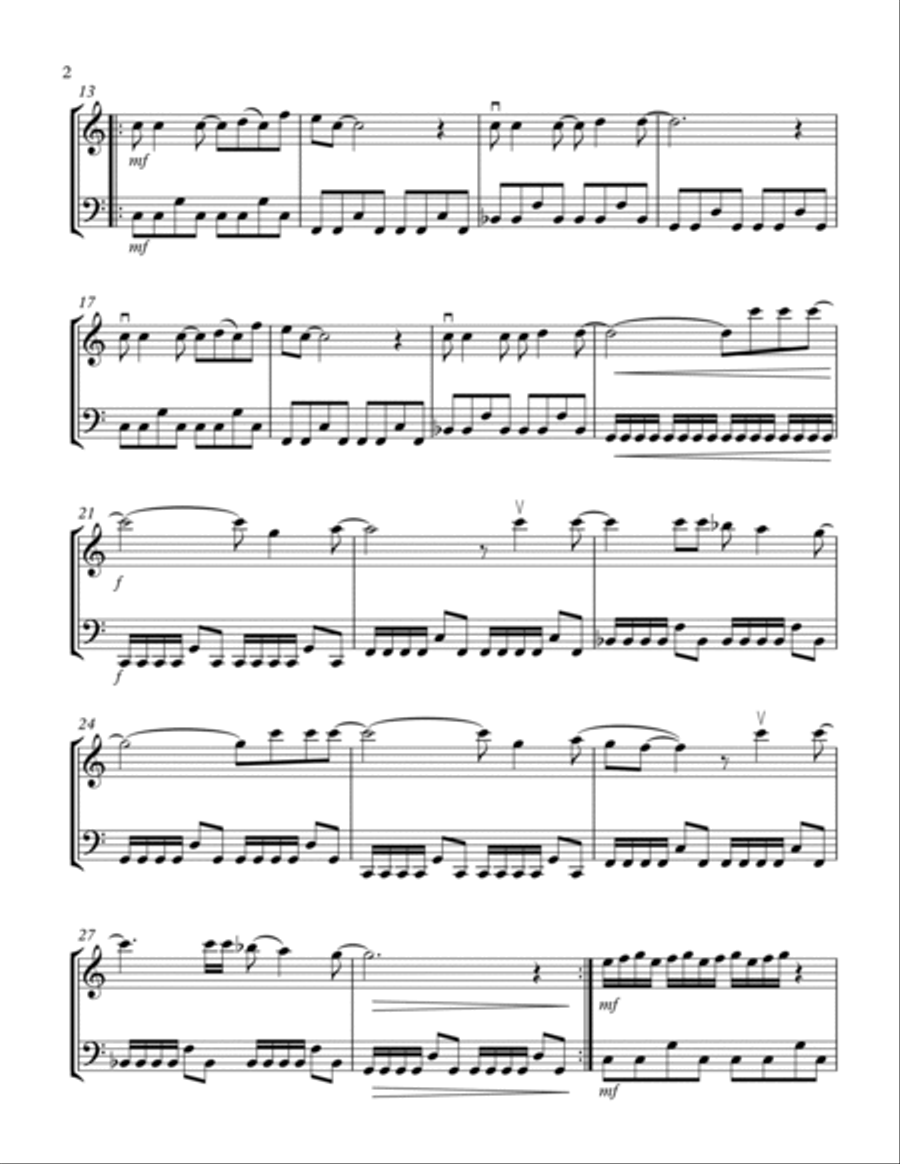 Pride (in The Name Of Love) String Duet scores gallery preview page 2