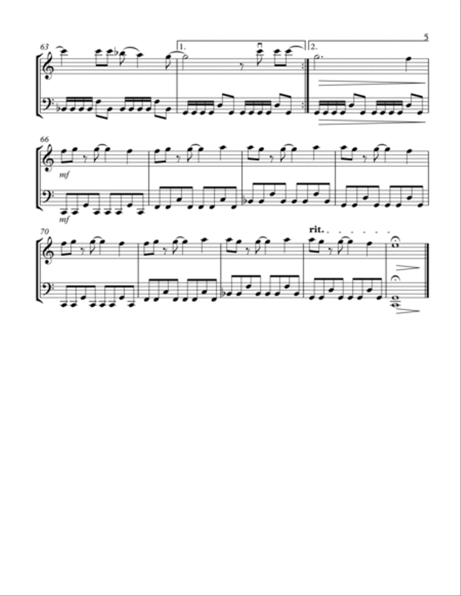 Pride (in The Name Of Love) String Duet scores gallery preview page 5