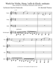 Work for Violin, Harp, 'cello & Glock. ostinato