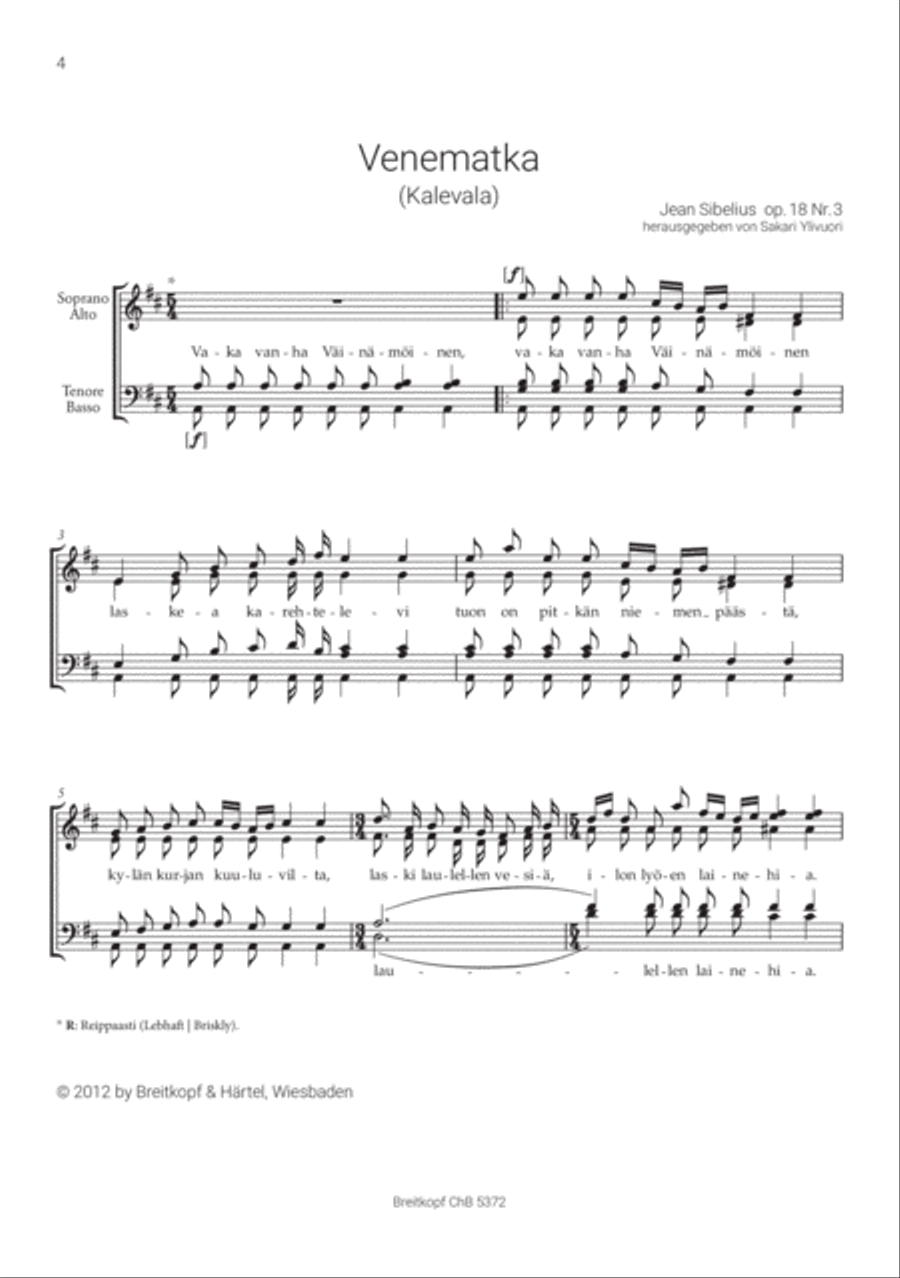 4 Part-Songs from Op. 18 4-Part scores gallery preview page 3