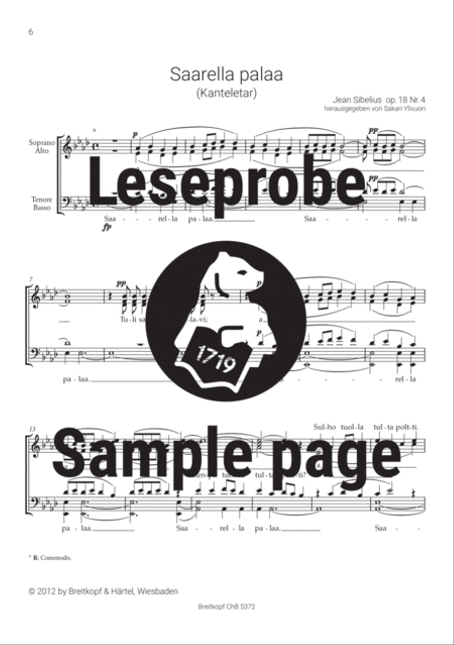 4 Part-Songs from Op. 18 4-Part scores gallery preview page 5