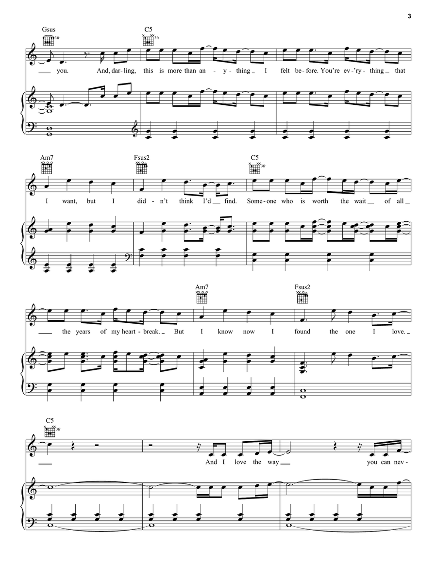 I Guess I'm In Love I Guess I'm In Love Piano, Vocal, Guitar scores gallery preview page 3