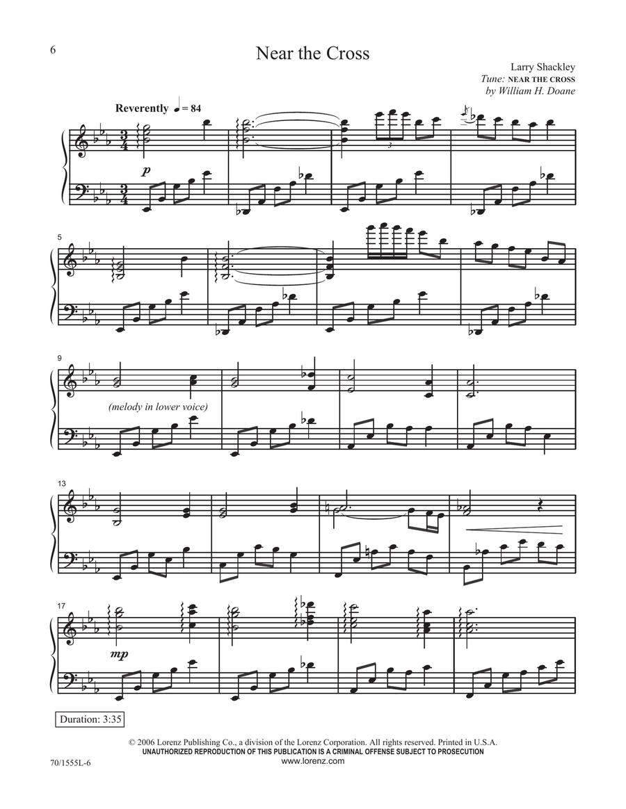 In the Shadow of the Cross (Digital Download) Piano Solo scores gallery preview page 6