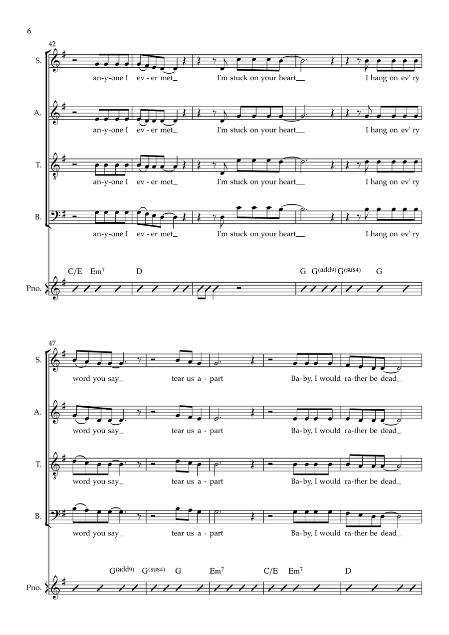 The Best (simply The Best) 4-Part scores gallery preview page 6