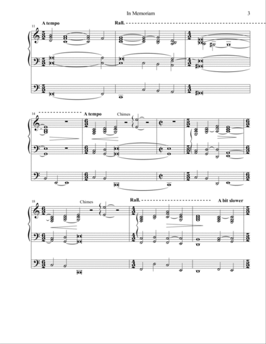 In Memoriam (for Organ) Organ Solo scores gallery preview page 3