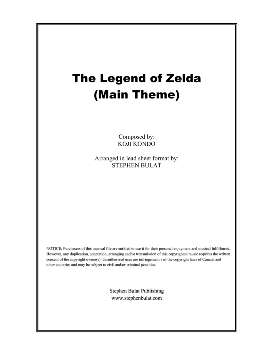 The Legend Of Zelda English Horn scores gallery preview page 1