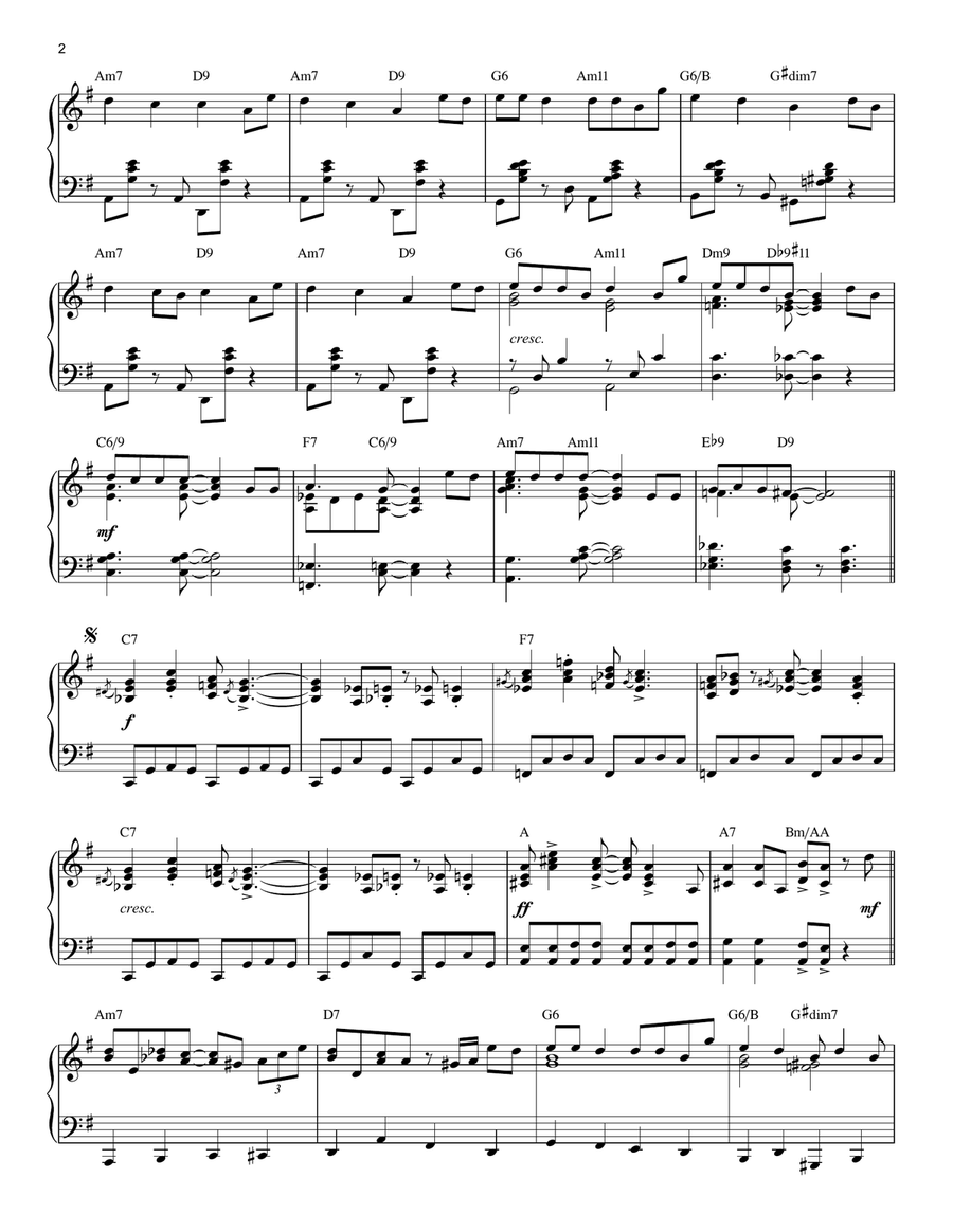 Little Saint Nick [Jazz version] (arr. Brent Edstrom) Piano Solo scores gallery preview page 2