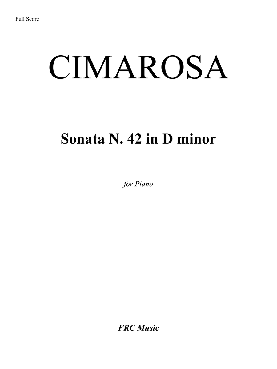 Cimarosa: Sonata No. 42 in D minor (as played by Víkingur Ólafsson) Piano Method scores gallery preview page 2
