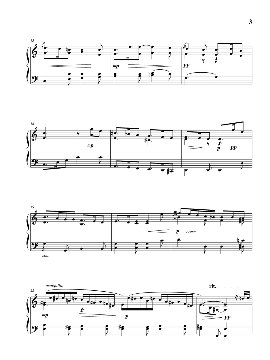 Cimarosa: Sonata No. 55 in A minor for Piano soo (as played by Víkingur Ólafsson) Piano Method scores gallery preview page 4
