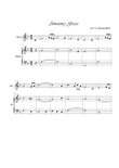 Amazing grace. Oboe and piano