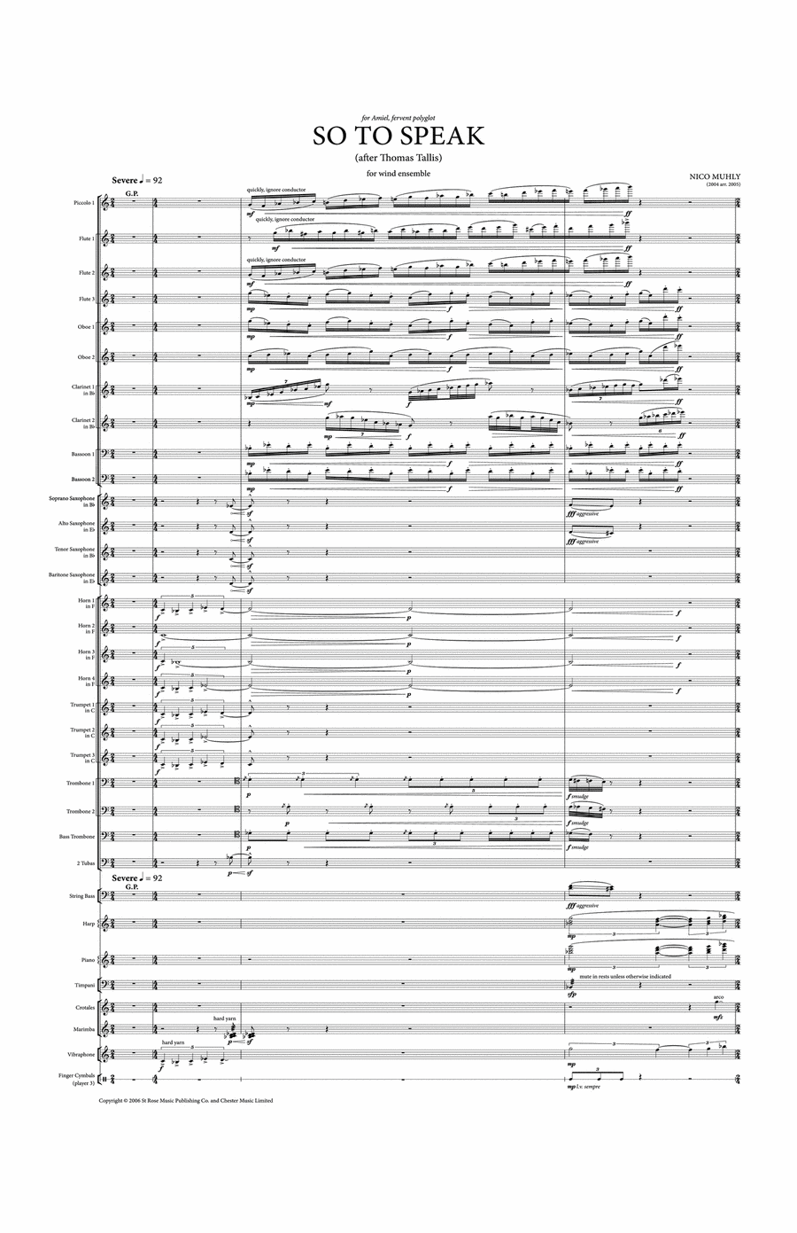 So To Speak (Full Score) - Full Score Orchestra scores gallery preview page 1