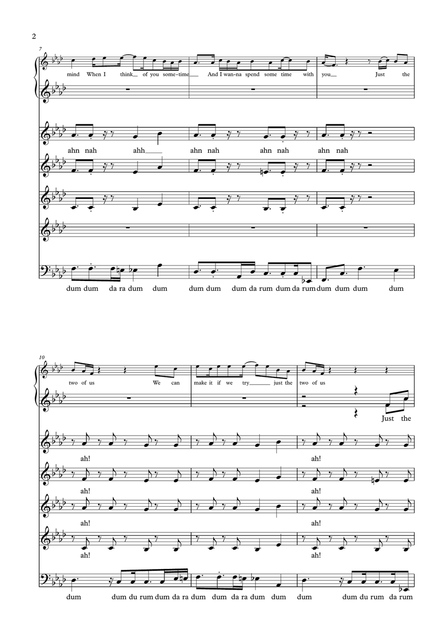 Just The Two Of Us Just The Two Of Us Choir scores gallery preview page 2