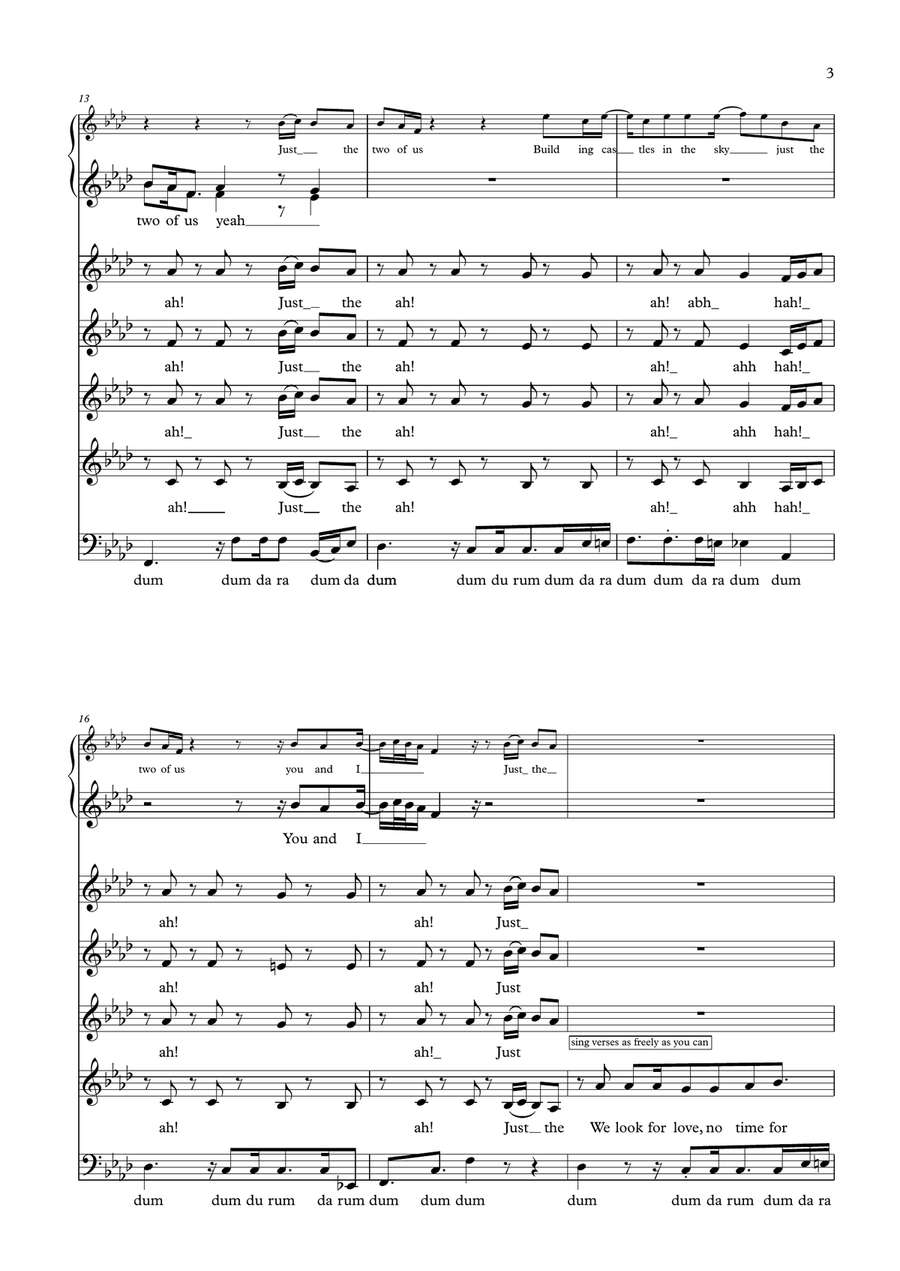 Just The Two Of Us Just The Two Of Us Choir scores gallery preview page 3