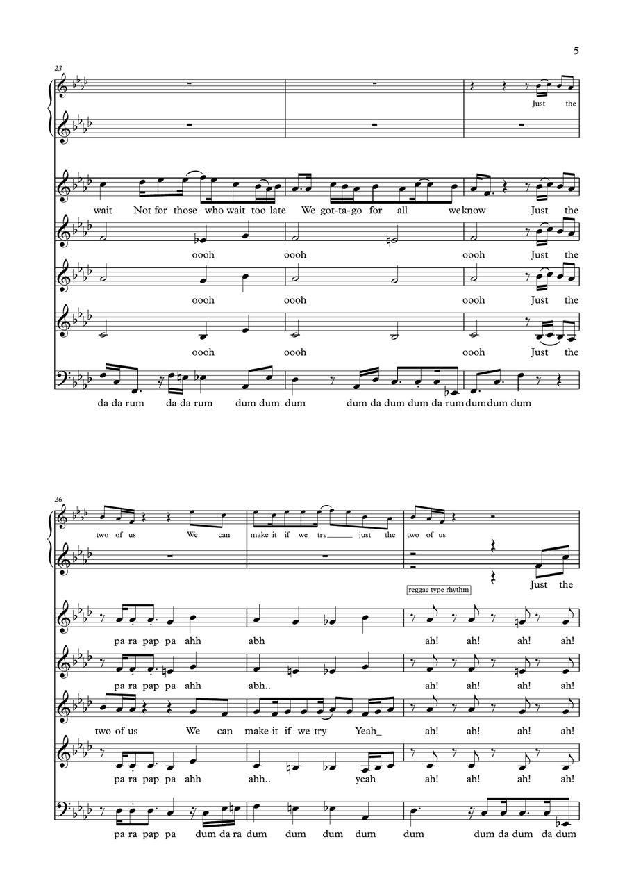 Just The Two Of Us Just The Two Of Us Choir scores gallery preview page 5