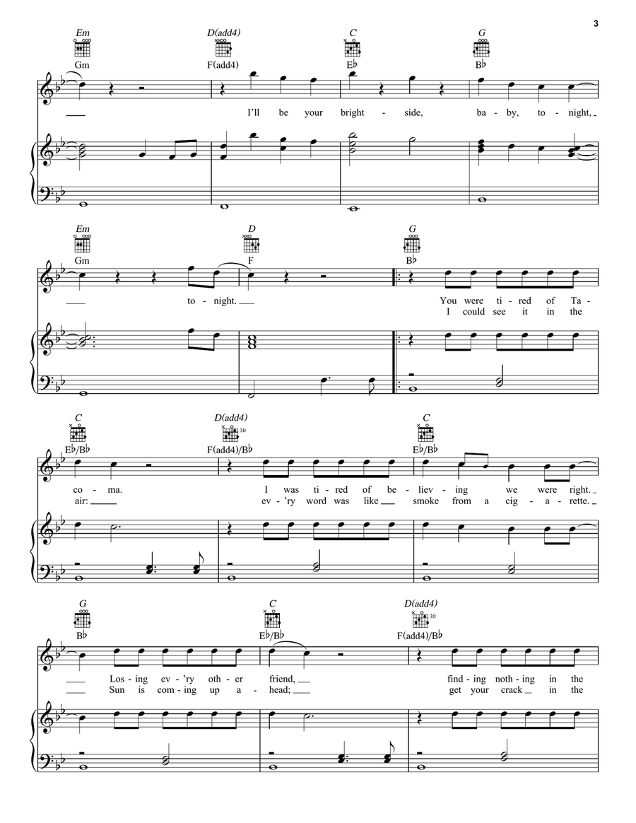 Brightside Brightside Piano, Vocal, Guitar scores gallery preview page 3