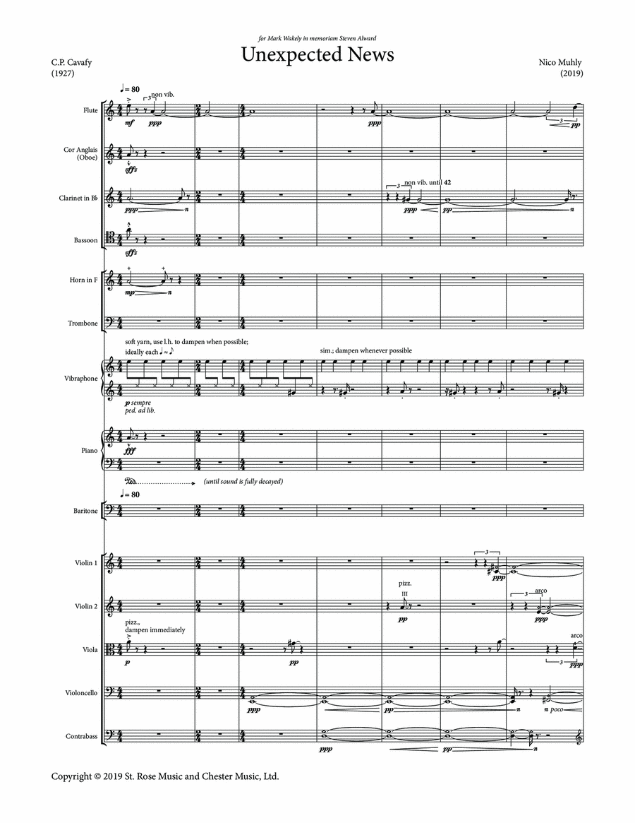 Unexpected News - Full Score Orchestra scores gallery preview page 1