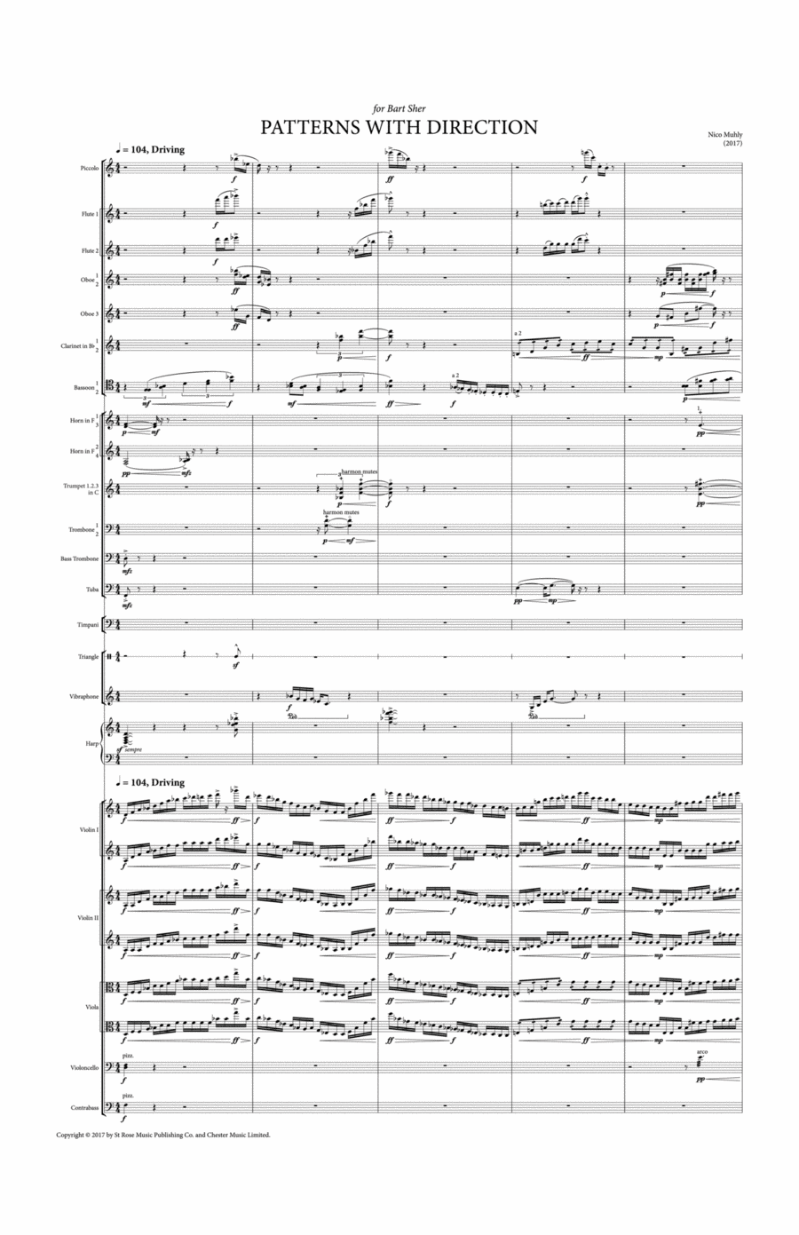 Patterns with Direction - Full Score Orchestra scores gallery preview page 1