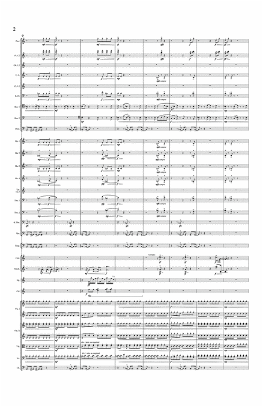 Clear, Loud, Bright, Forward - Full Score Orchestra scores gallery preview page 2