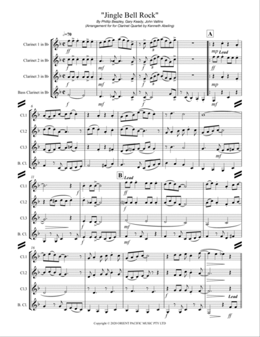 Jingle Bell Rock Woodwind Ensemble scores gallery preview page 2