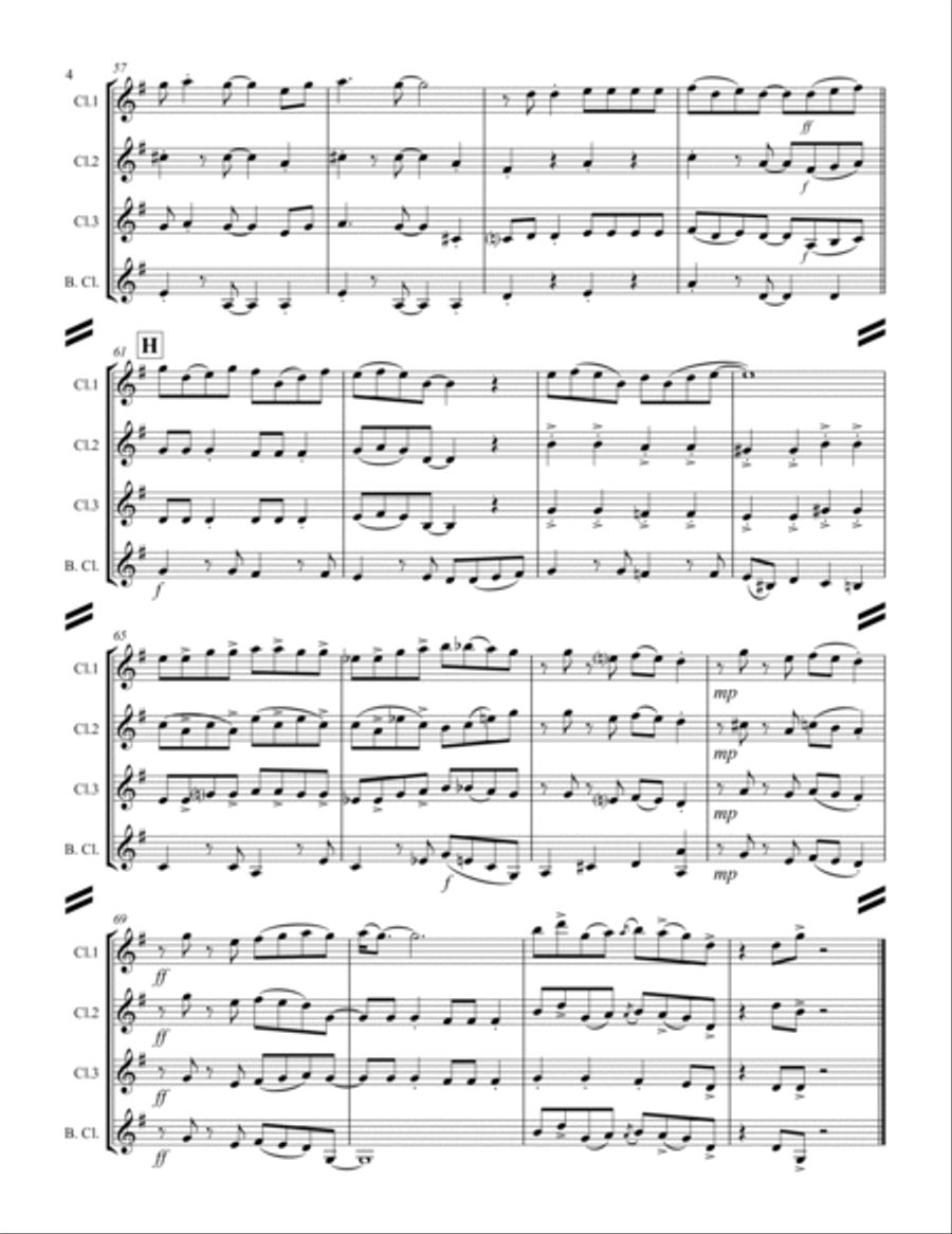 Jingle Bell Rock Woodwind Ensemble scores gallery preview page 5