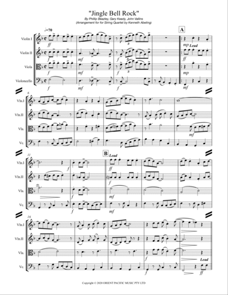 Jingle Bell Rock Cello scores gallery preview page 2