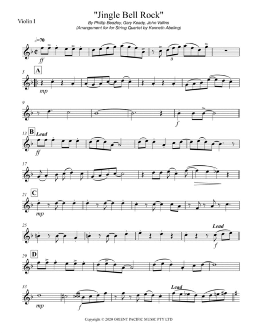 Jingle Bell Rock Cello scores gallery preview page 6