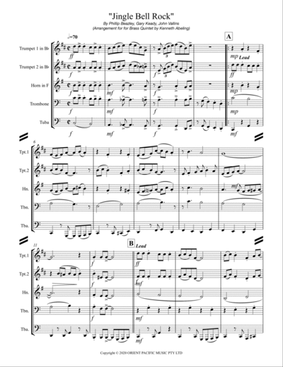 Jingle Bell Rock Horn scores gallery preview page 2