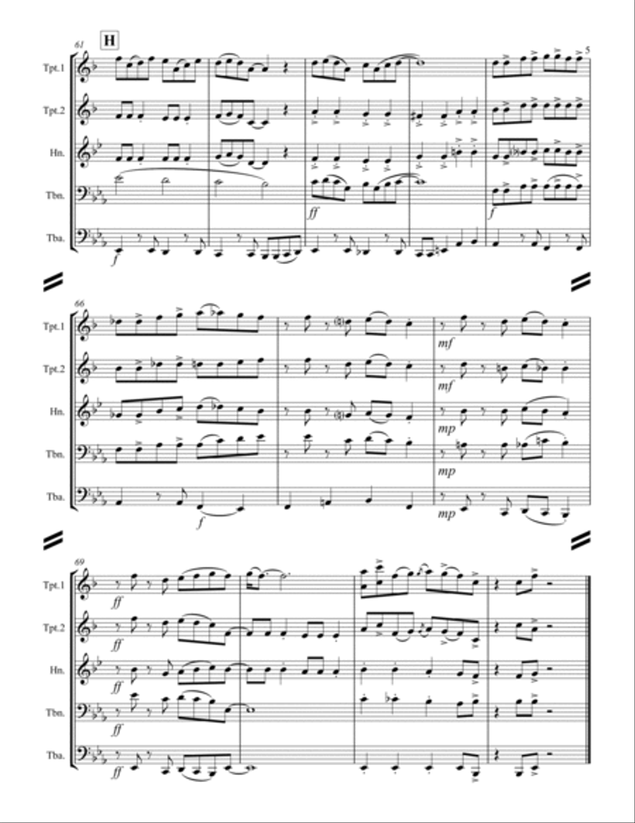 Jingle Bell Rock Horn scores gallery preview page 6