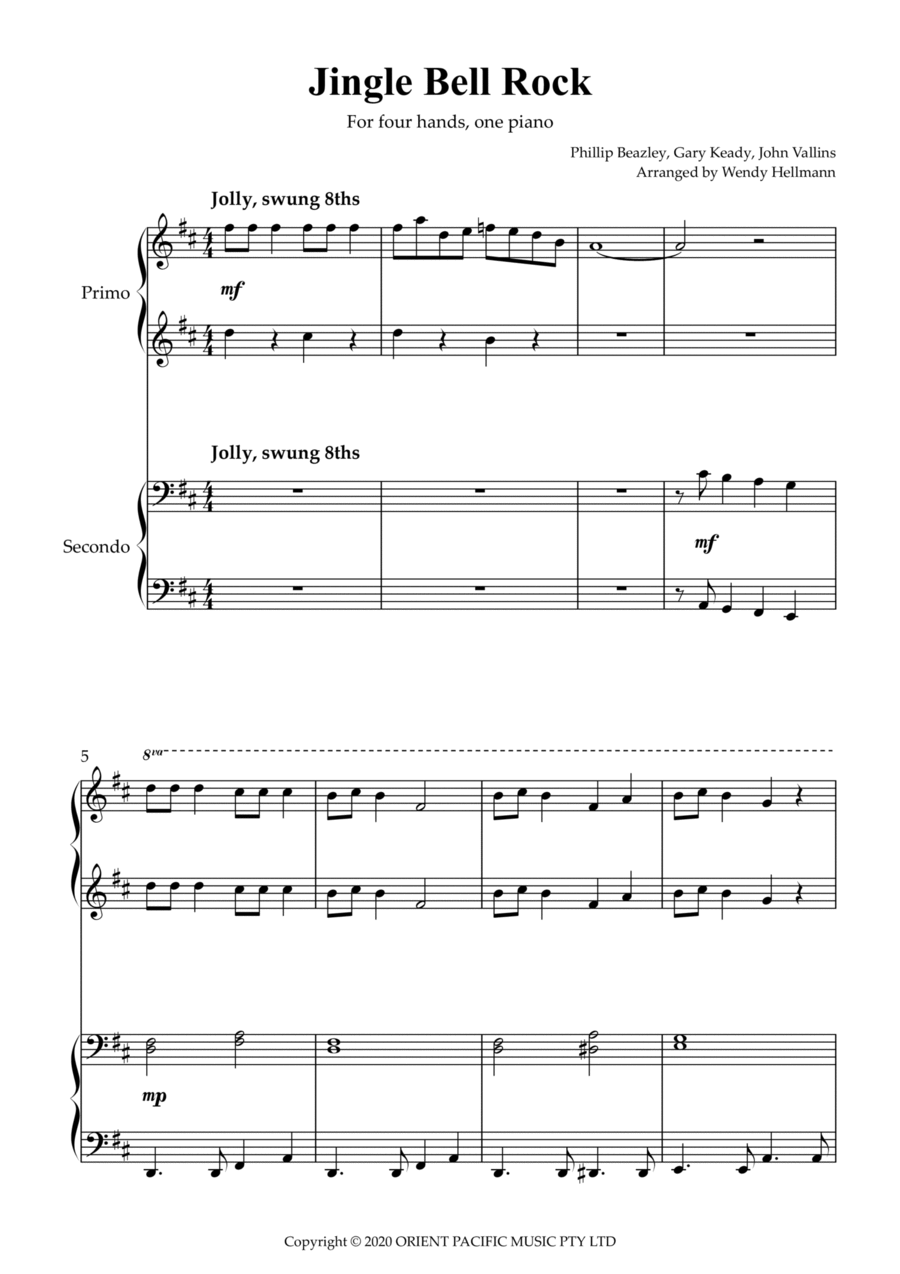 Jingle Bell Rock Piano scores gallery preview page 1