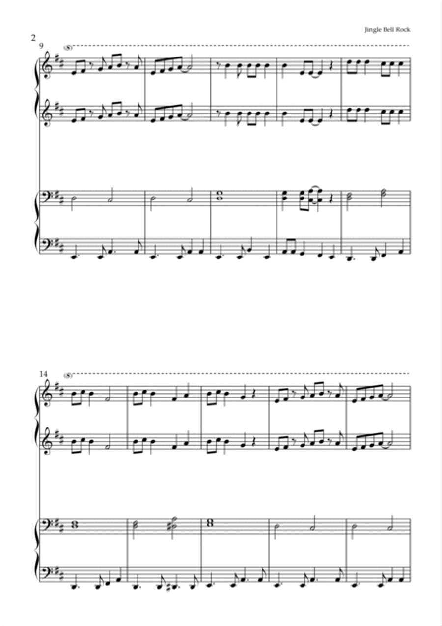 Jingle Bell Rock Piano scores gallery preview page 2