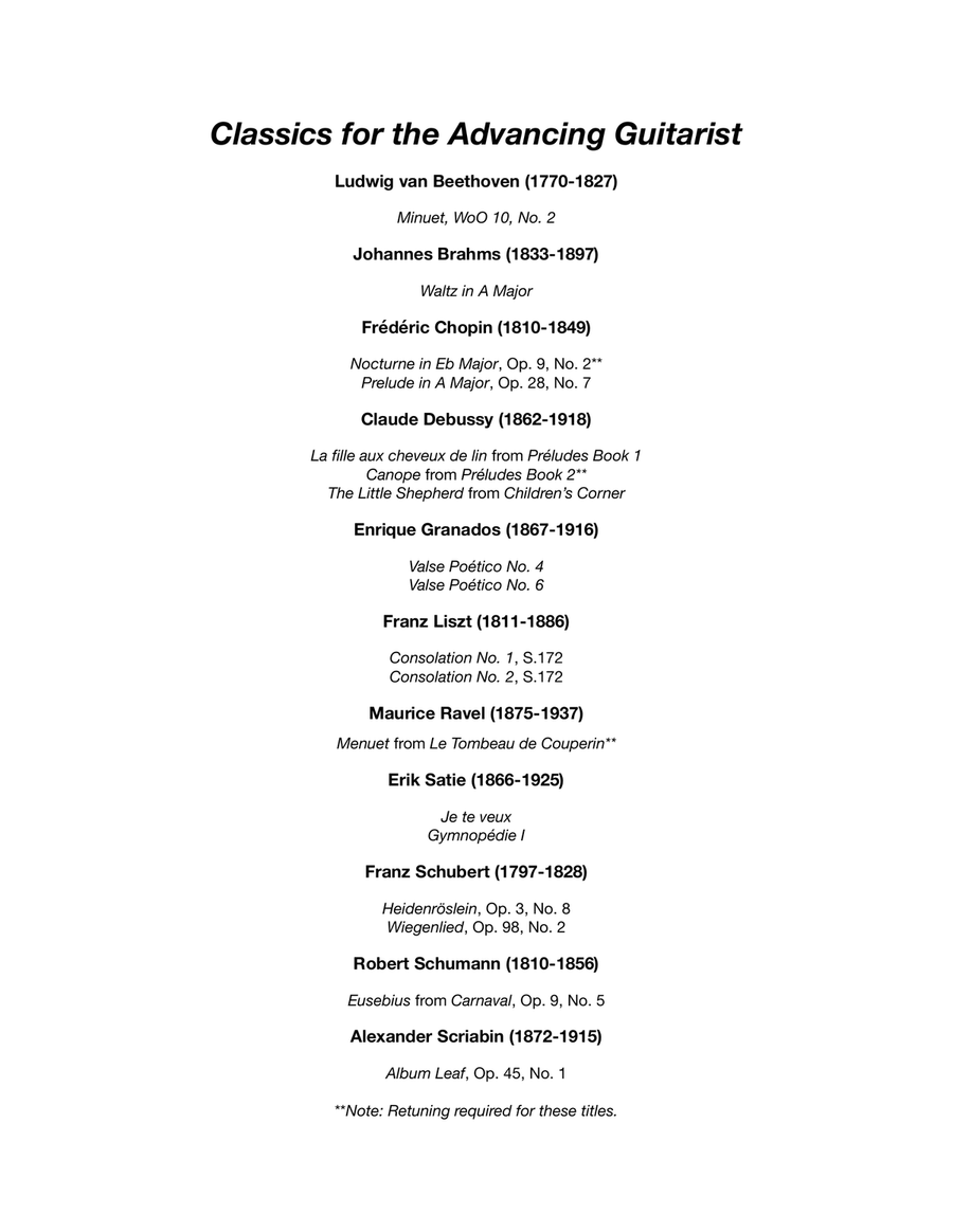 Classics for the Advancing Guitarist Acoustic Guitar scores gallery preview page 4