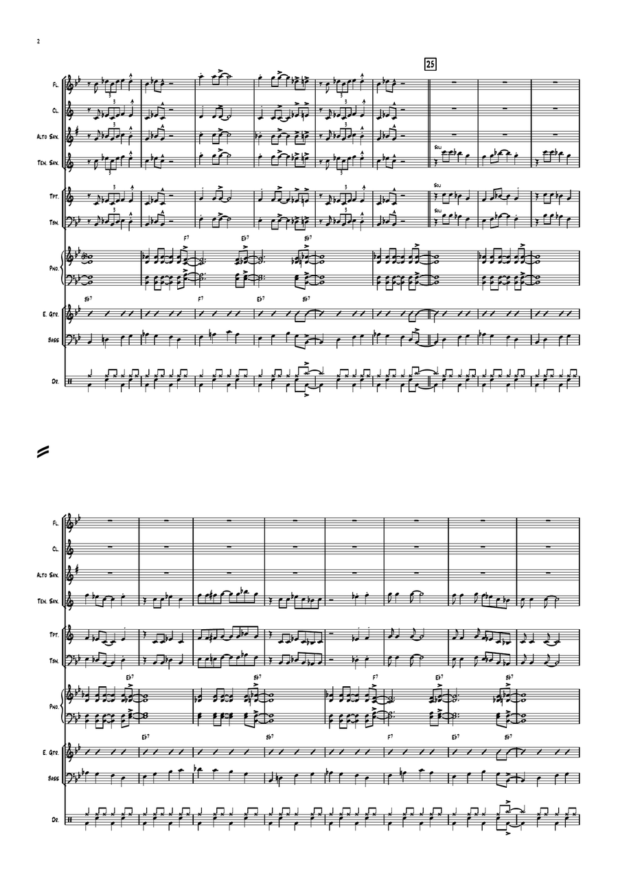 Gowrie Junction Blues - Easy Show Band Jazz Ensemble scores gallery preview page 2