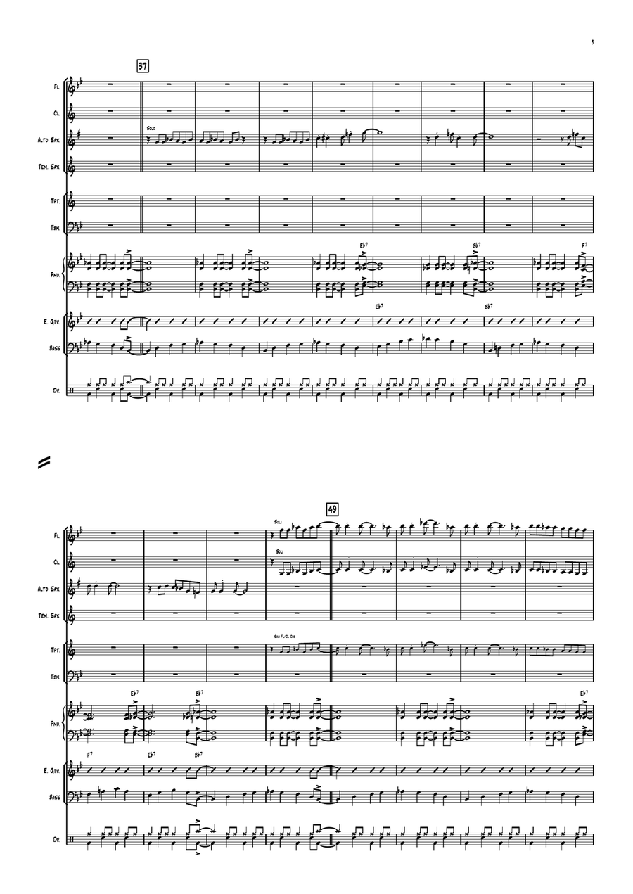 Gowrie Junction Blues - Easy Show Band Jazz Ensemble scores gallery preview page 3