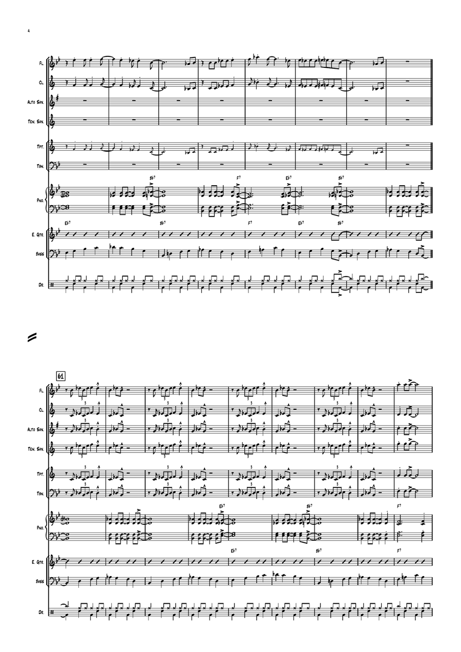 Gowrie Junction Blues - Easy Show Band Jazz Ensemble scores gallery preview page 4