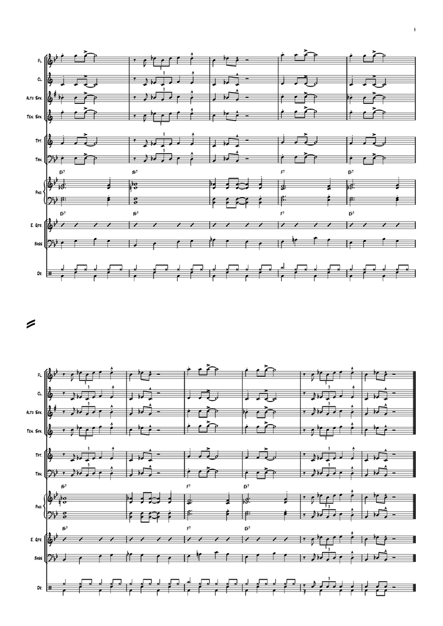 Gowrie Junction Blues - Easy Show Band Jazz Ensemble scores gallery preview page 5